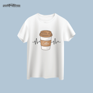 Coffee Lovers T-shirt. White t-shirt.